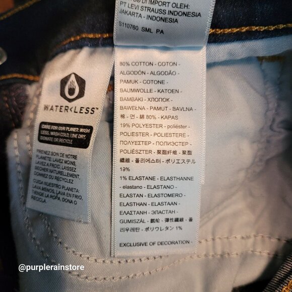 Levi's Jeans 27 Shaping 312 Slim Mid Rise Tummy Control Dark Wash Stretch Denim - Picture 6 of 13